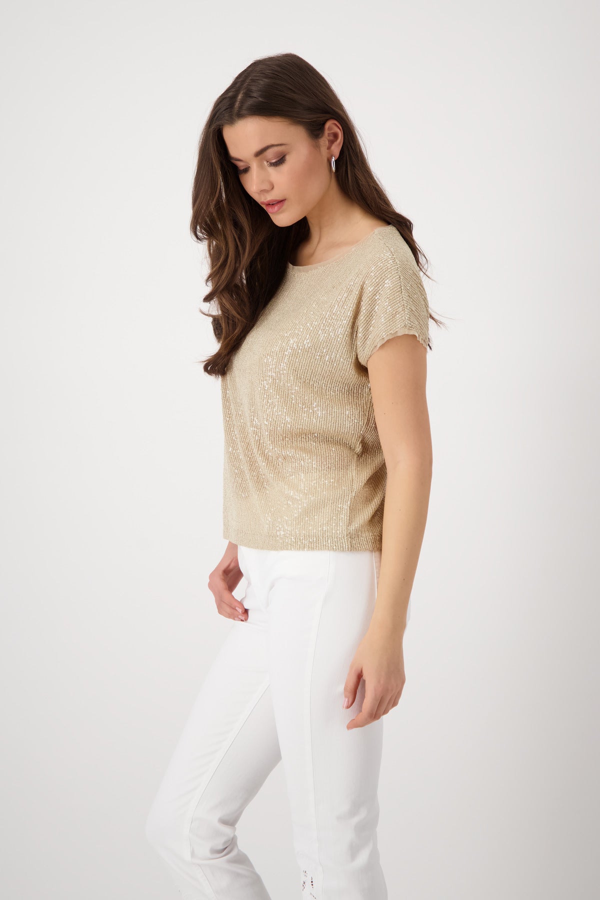 T-Shirt mit Pailletten